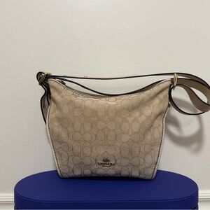 Coach Cream Signature Shoulder Bag